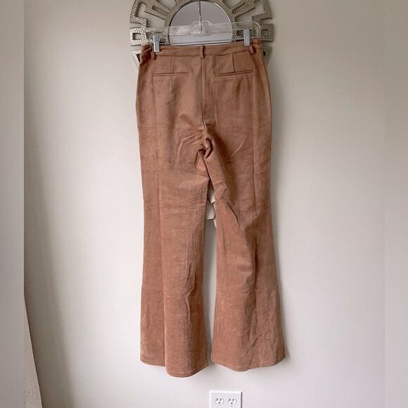 Sugar+Lips NWT wide leg high waisted faux suede pants Size medium - Picture 2 of 13